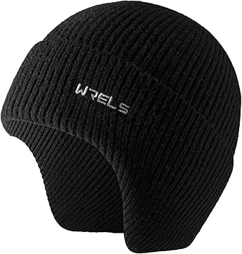 WRELS ニット帽 耳あて ニット 帽子 メンズ レディース 冬用 キャップ ヘッドウォーマ 52-64cm 防寒 保温 スノーボート サマーニット スキー 山登り