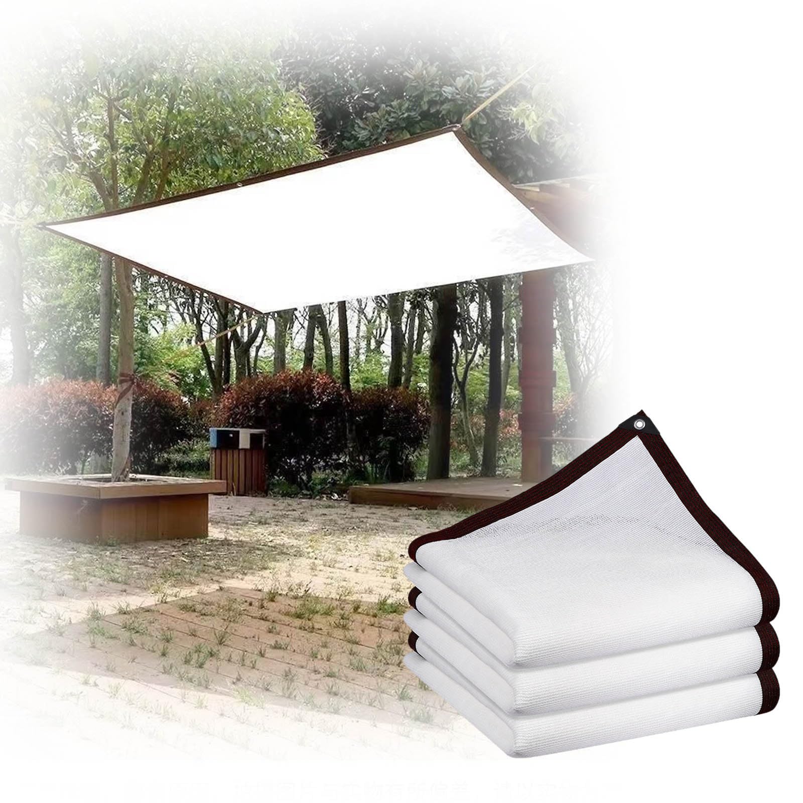 Bâche de protection solaire pour jardin 5x7m contre la forte chaleur