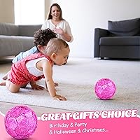 Vista 6 de DLUGOPIS Sparkling Pink Toddler Soccer Ball - Mini, Age 3-8, Indoor/Outdoor, Small Size for Boys & Girls (Sparkling Pink, 1)