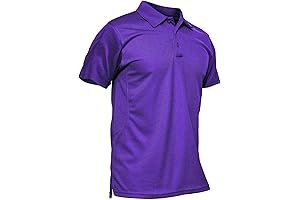 LSU Fishing Shirt: Tactical Fishing Men's Polo Performance Short Sleeve Shirt