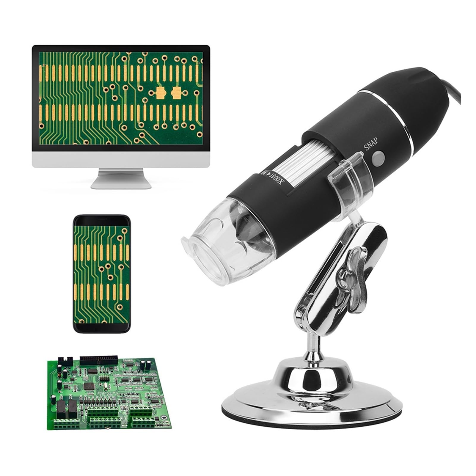New Handheld Microscope Digital X4 1600X LED Camera HD With Bracket