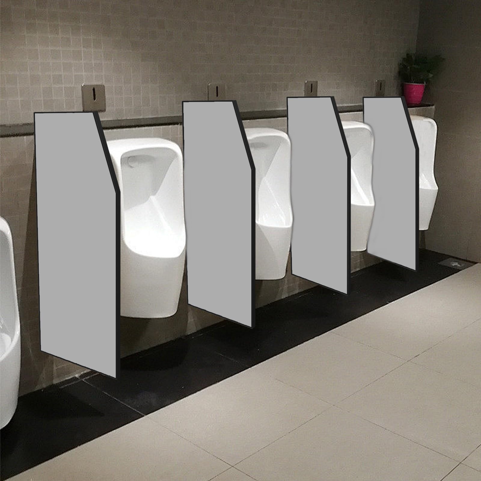 WC Sichtschutz Trennwand, 90x40 Cm Hellgrau | Urinal-Trennwand Für öffentliche Toiletten, Büros, Schulen