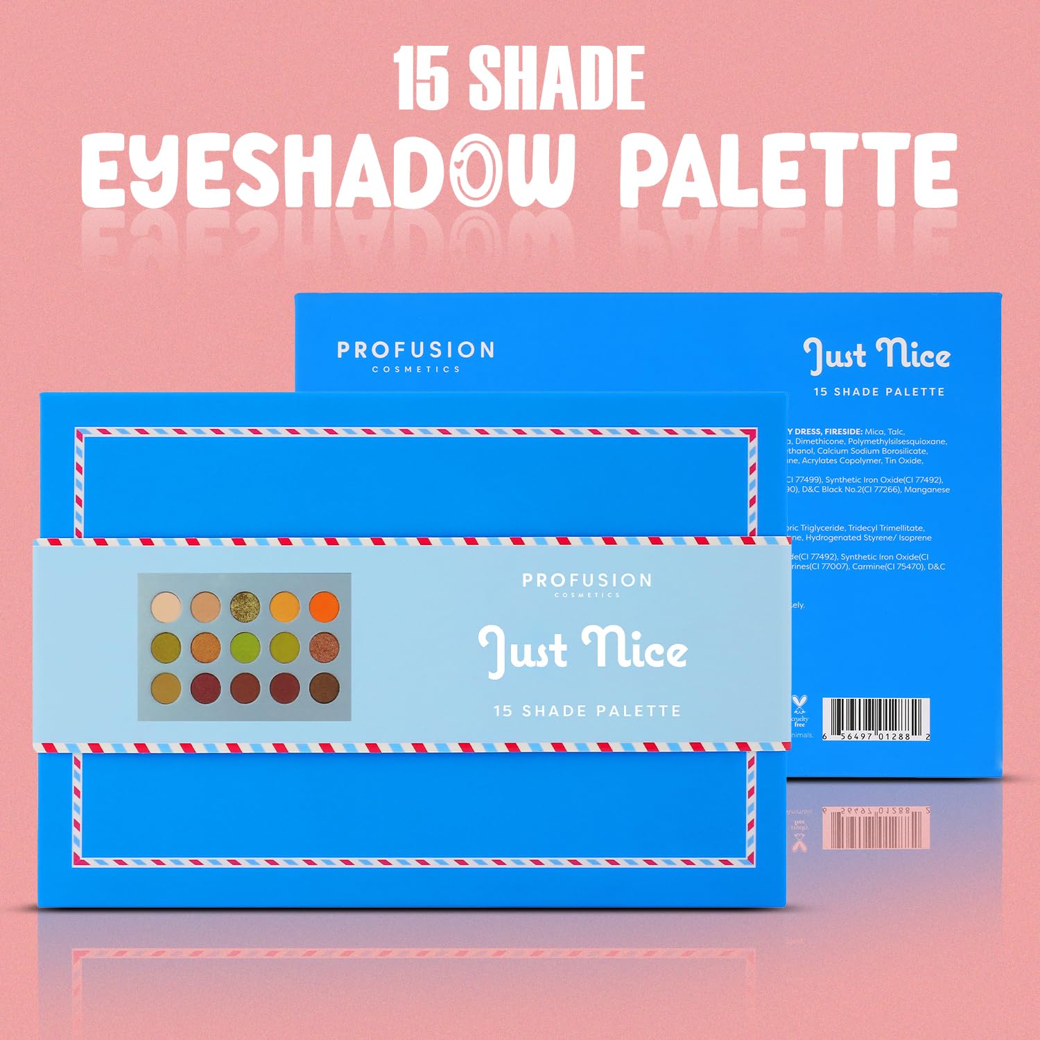 Profusion Cosmetics Just Nice 15-Shades Eyeshadow Palette - Highly Pigmented Matte & Shimmer Shadows, Natural Warm Tones, Blendable Wet & Dry Formula, Long-Wearing Vegan Makeup - Image 5