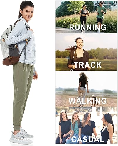 Miniatura 5 de NORTHYARD Pantalones deportivos para mujer para correr entrenamiento ligeros de secado rápido para correr senderismo caminar activo pantalones
