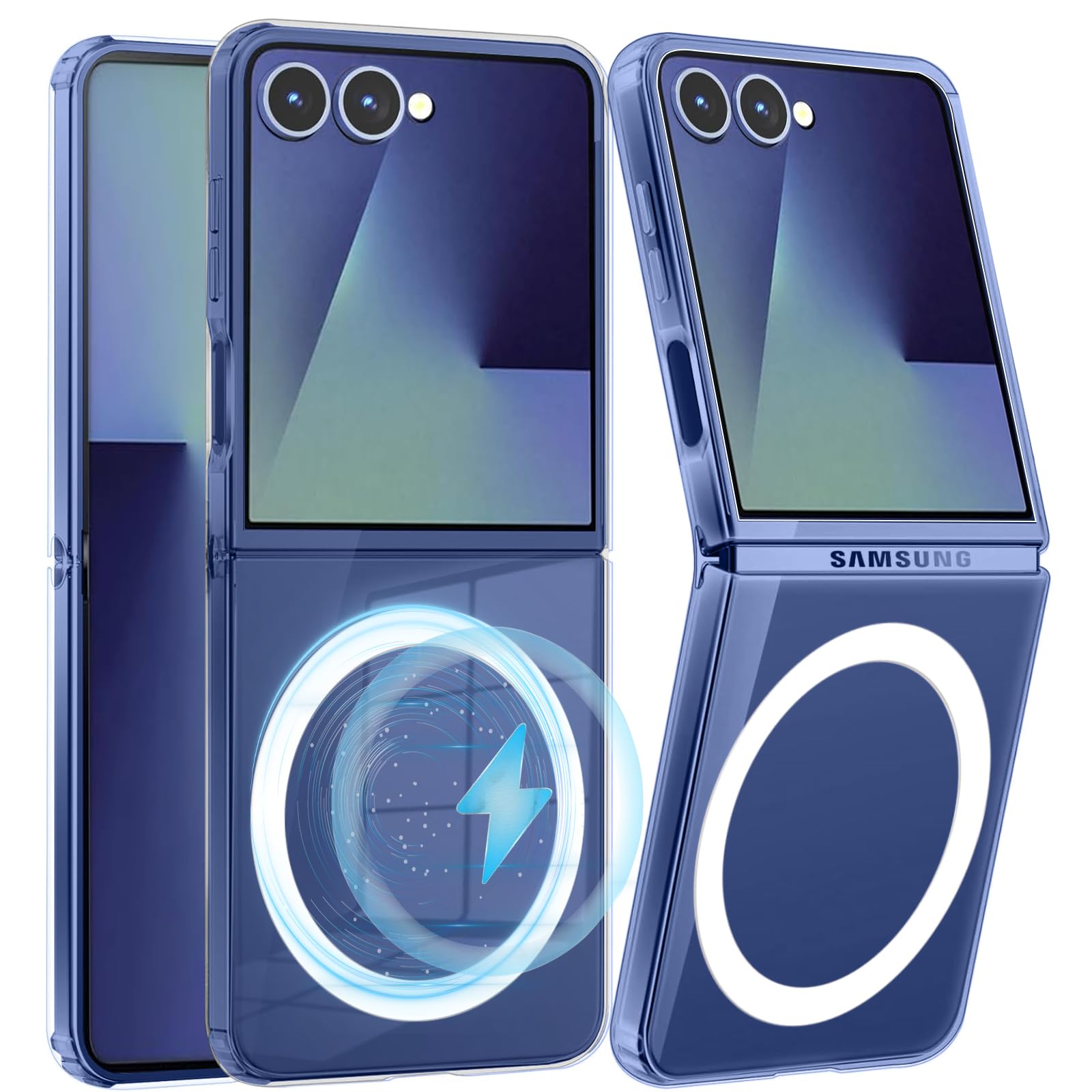 Amazon.co.jp: Galaxy Z Flip7 ケース MagSafe対応 クリア マグネット