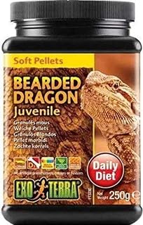 Exo Terra Bearded Dragon Food, Soft Pellets for Reptiles, Juvenile, 8.8 Oz., PT3230