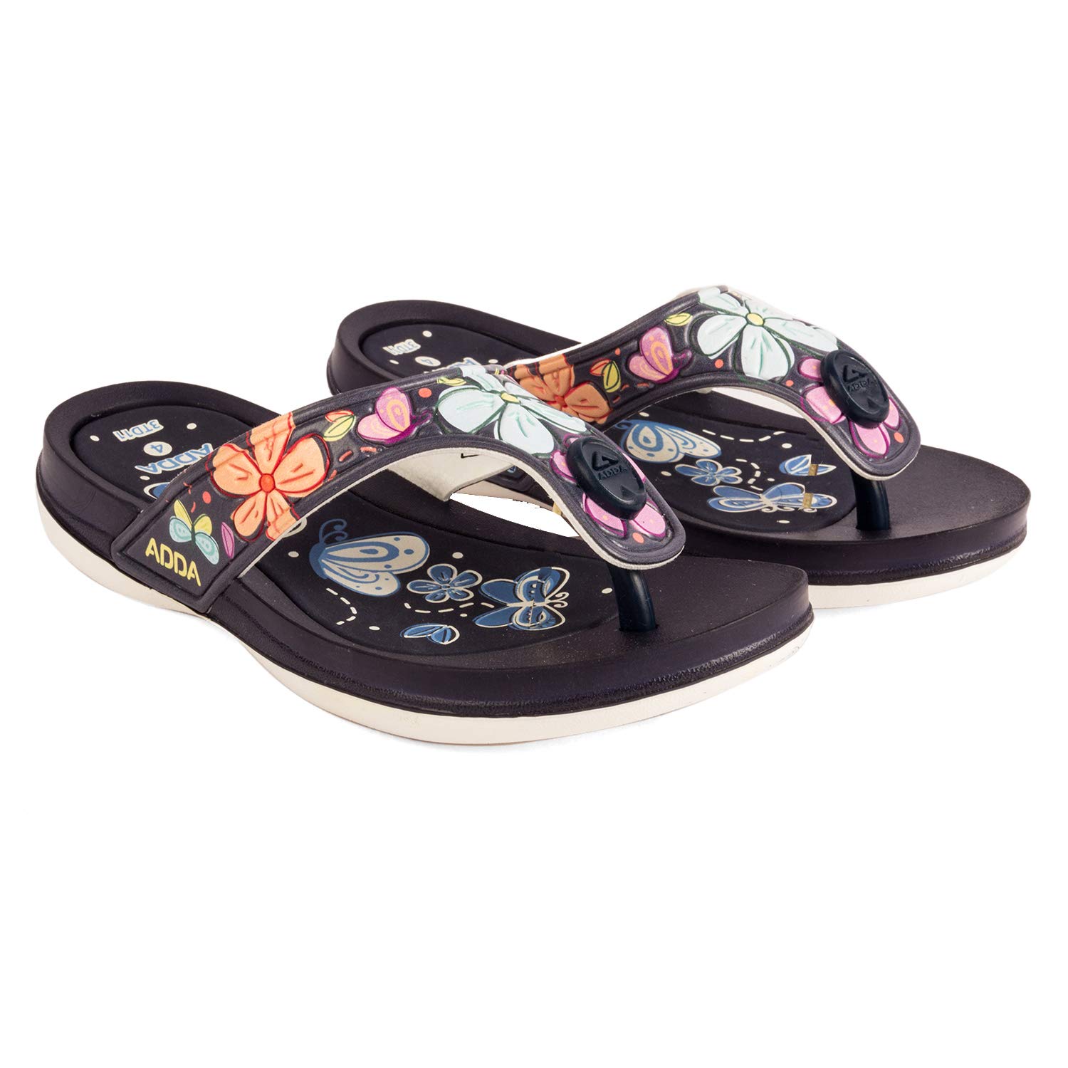 ADDA (LABEL) 2D-FLORAL || Durable & Comfortable || 2D Sole || Lightweight || Fashionable || Super Soft || Outdoor Flip Flop Slippers for Women (B099PR56ZN) Amazon Price History, Amazon Price Tracker