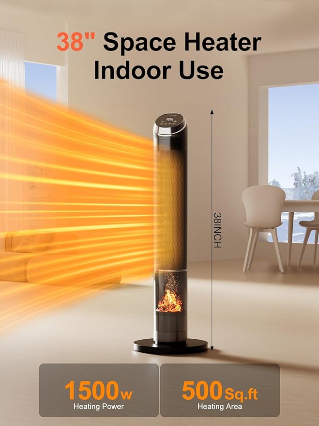 Calefactor Eléctrico Portátil Cerámico PTC 1500W miniatura 2