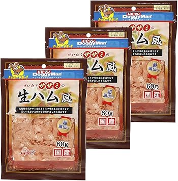 Amazon ドギーマン 犬用おやつ ぜいたくササミの生ハム風 チキン 60g 3個 まとめ買い ドギーマン ペット用品 通販