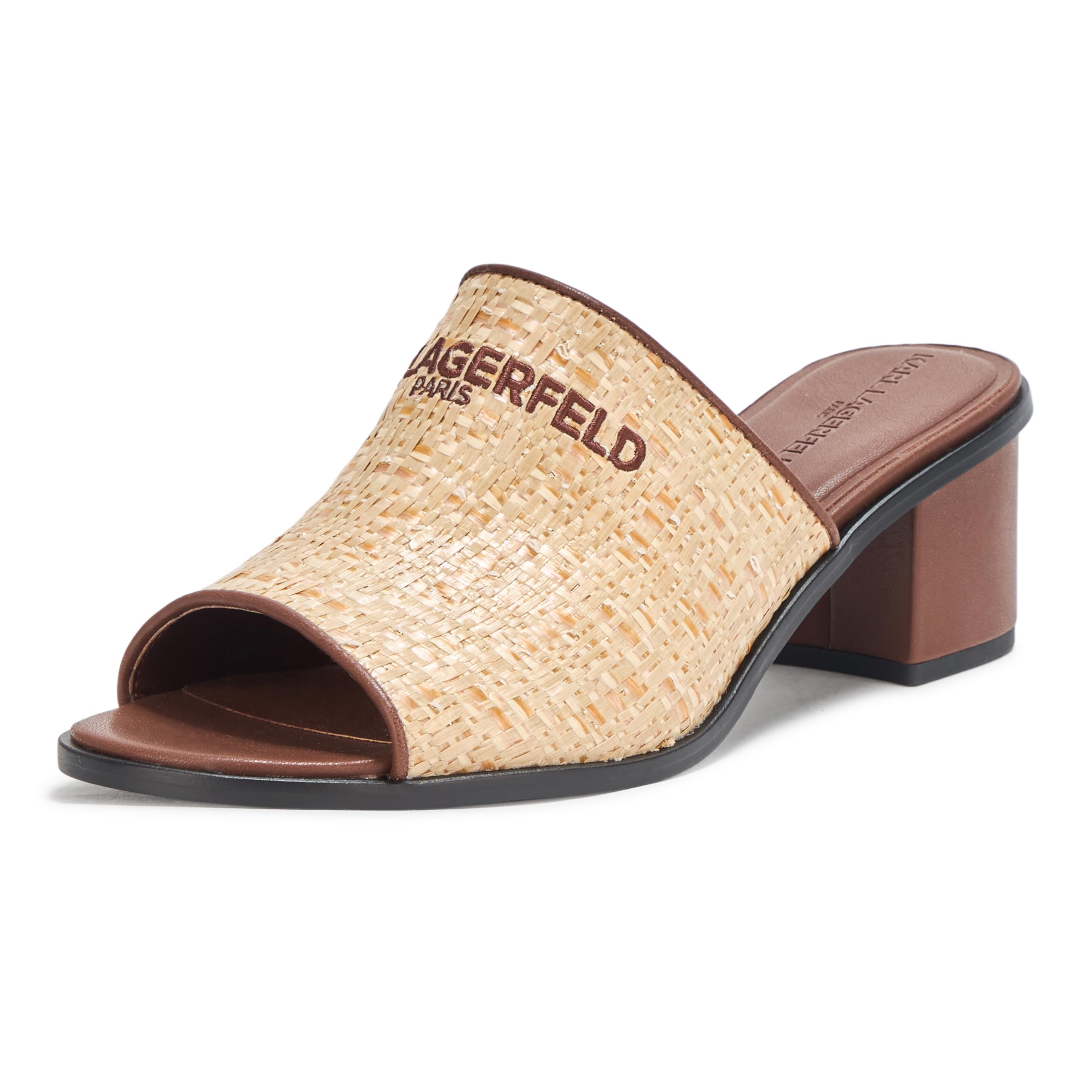 KARL LAGERFELD Women's Everyday Cushioned Insole Harford-Sandal Mule Wedge