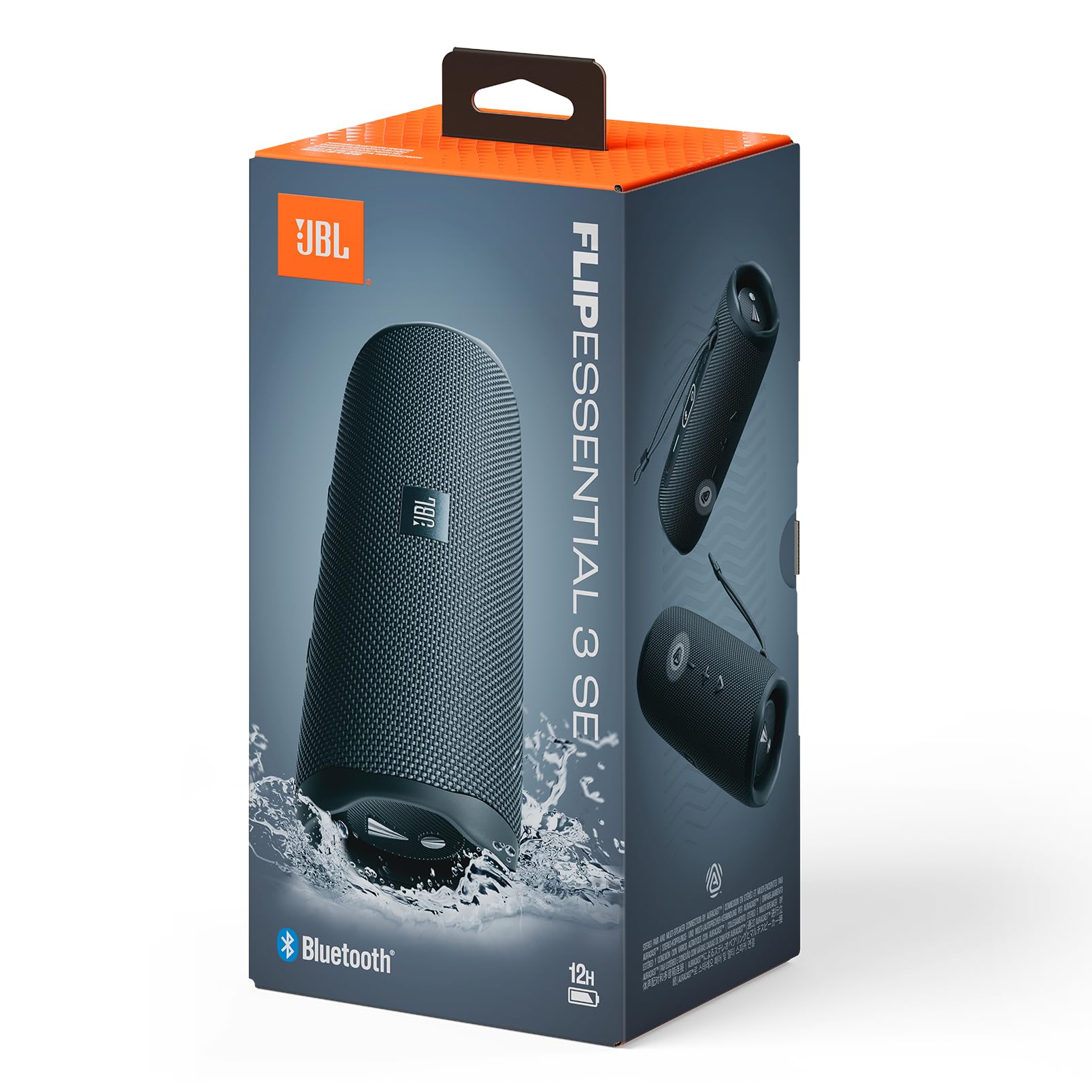 Speaker Bluetooth portatile JBL Flip Essential 3 con batteria ricaricabile, design impermeabile IP67, autonomia fino a 12 ore, Nero
