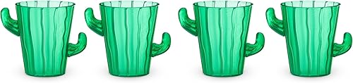 Vista 14 de True Zoo Tiki - Vasos de chupito para cócteles, juego de vasos de chupito apilables tropicales, vidrio de color Tiki, capacidad para 2 onzas