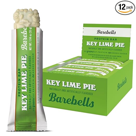 Barebells Protein Bars - Protein Snacks with High Protein (12 Count (Pack of 1), Key Lime)