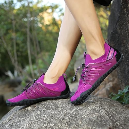 Miniatura 6 de UBFEN Zapatos acuáticos para hombre y mujer, zapatos acuáticos descalzos, senderismo, natación, barco, pesca, buceo, surf, deportes de playa