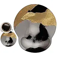 DINKY Ergonomic Mouse Pads, Cute Mouse Pad with Wrist Rest Support Gel, Non-Slip PU Base Mouse Mat with Memory Foam for Home, Office and Gaming, Easy Typing & Pain Relief- Cool Girl