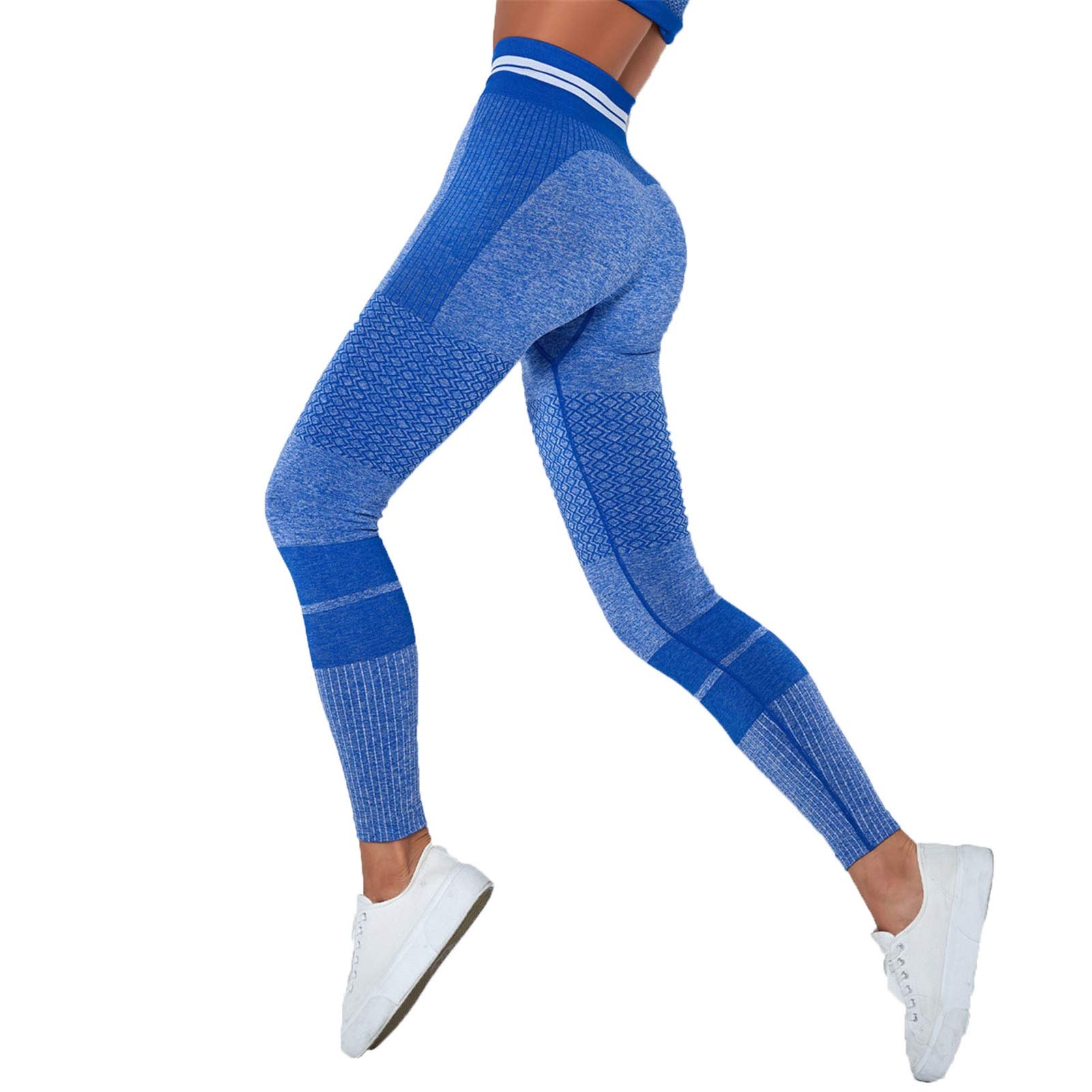 Femme Yoga Leggings Pantalons Entraînement, Femmes taille haute transparente Skinny Leggings Gym Tummy contrôle Scrunch Pantalon de yoga Butt Lift entraînement Power Flex Fitness Collants Sexy Fitness