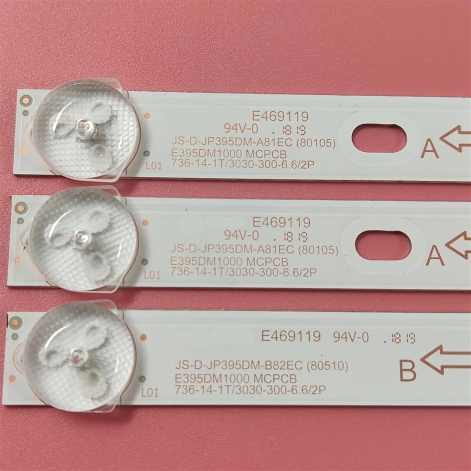 Backlight Strip Compatible with 40 Inches Models 40LEM-1043FT2C 40LEM-5043FT2C 40LEX-5058FT2C 395DM-A81EC 80105 E395DM1000 MCPCB(15 Pieces for 5TV)