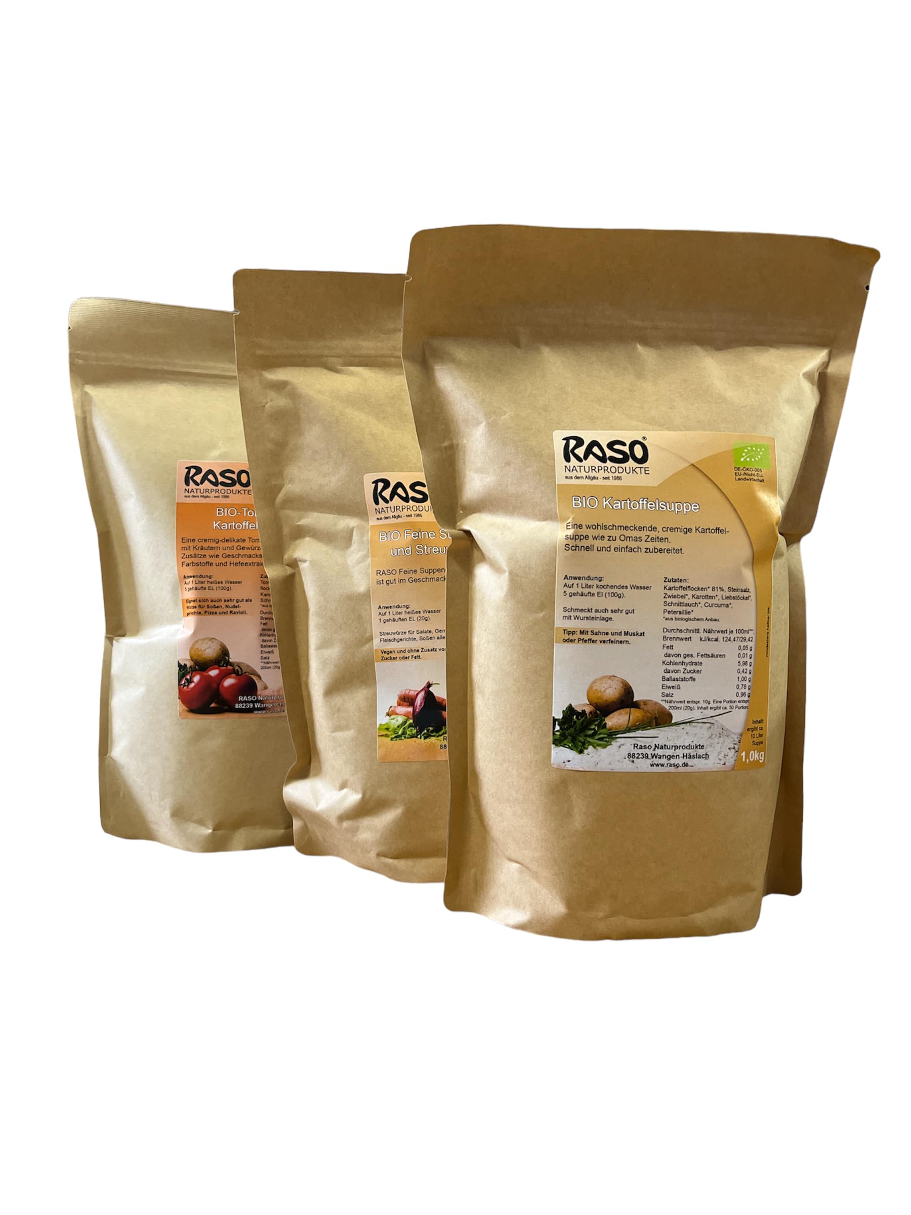 Abnehmen mit Fertigsuppen - (max. 0,64g Fett) BIO Suppen Pulver | BIO Suppenpulver Rezept - ohne Hefeextrakt, ohne Geschmacksverstärker