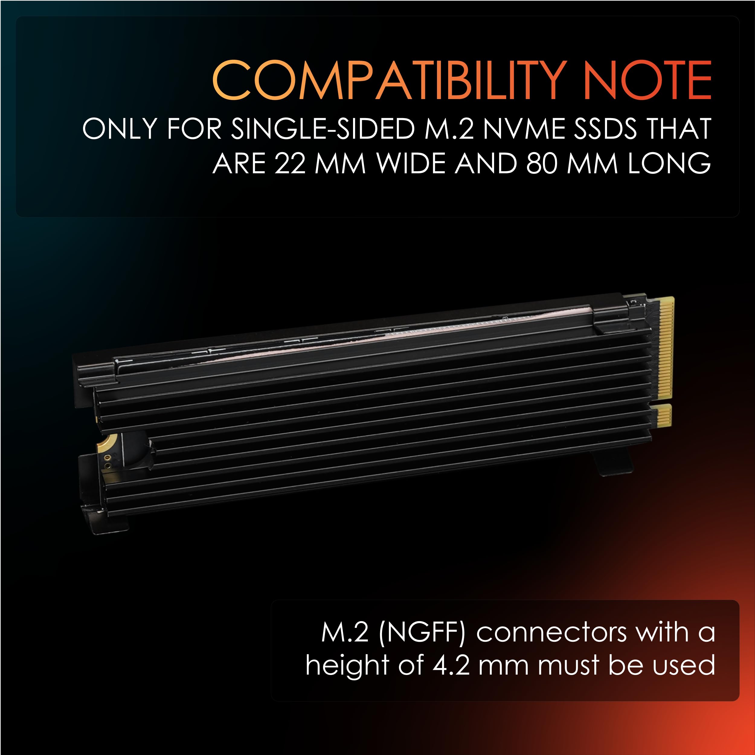 Thermal Grizzly M.2 SSD chłodnica termiczna - 2 x podkładka termiczna, estetyczny czarny kolor, radiator SD