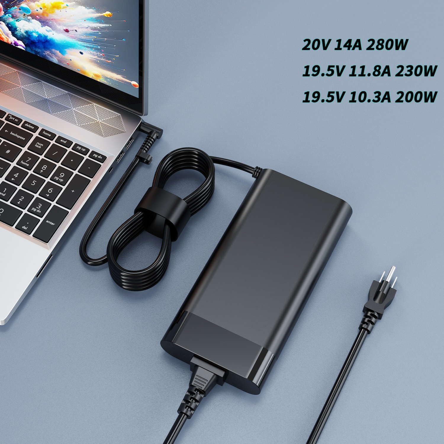 280W 20V 14A AC Laptop Charger Compatible with HP Omen 16 ZBook Fury 16 G8 G9 G10 ZBook Studio 16 A280A011P TPN-CA26 TPN-LA27 Power Supply Adapter