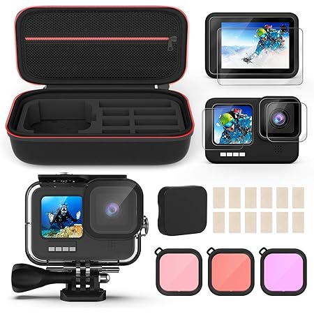 Lot De 4 Filtres De Plongée Pour GoPro Hero 12/11/10/9/8 – Noir, étanche, Officiel