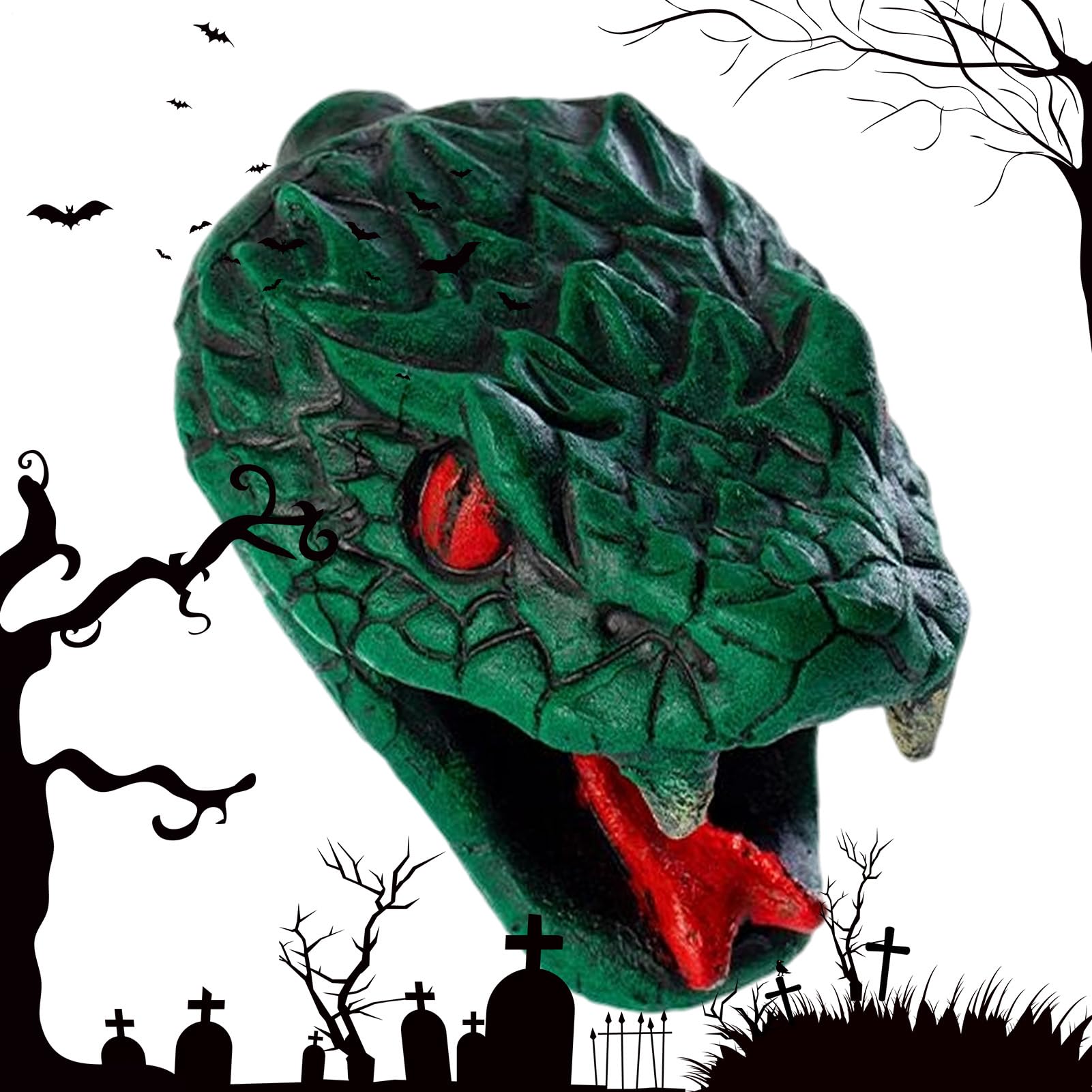 Sifflet de serpent Halloween en résine 11cm pour décoration