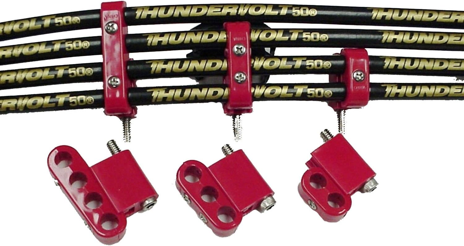 Taylor 42522 7-8mm Vertical Wire Loom Kit Red