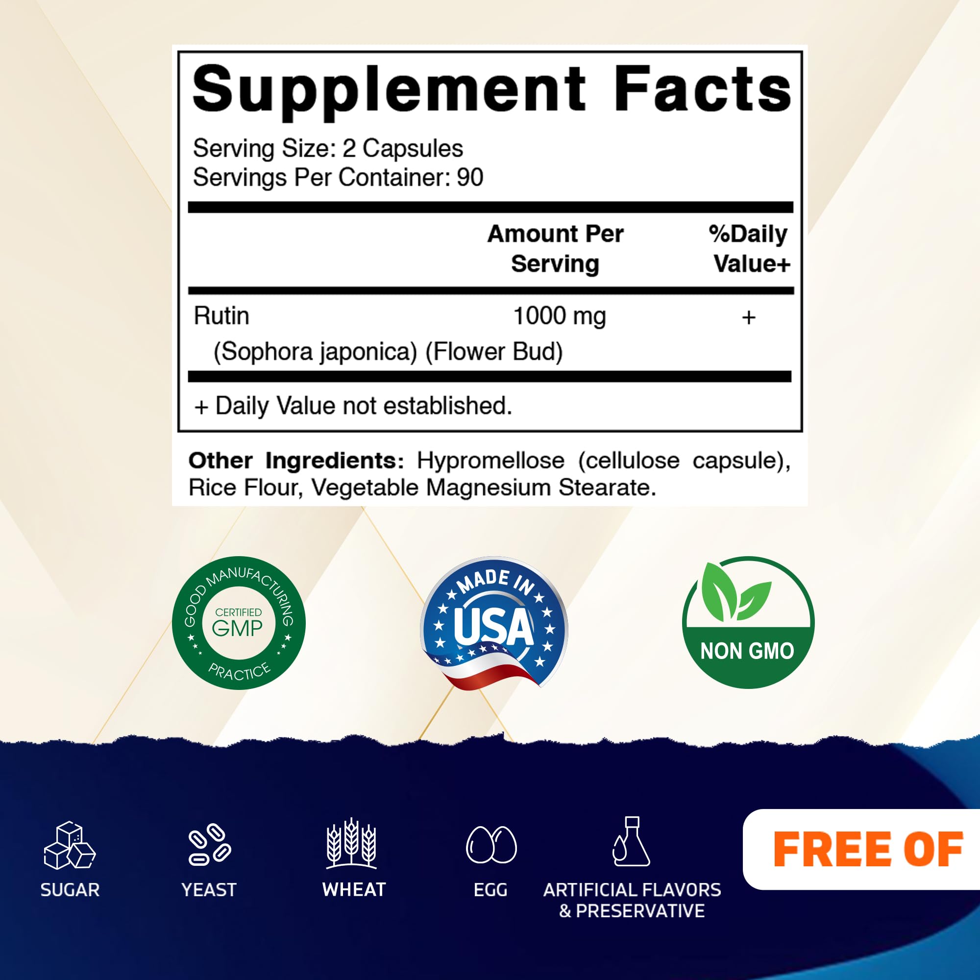 Vitamatic Rutin, 180 Vegetable Capsules (500 mg per Capsule) — Amazon image 2
