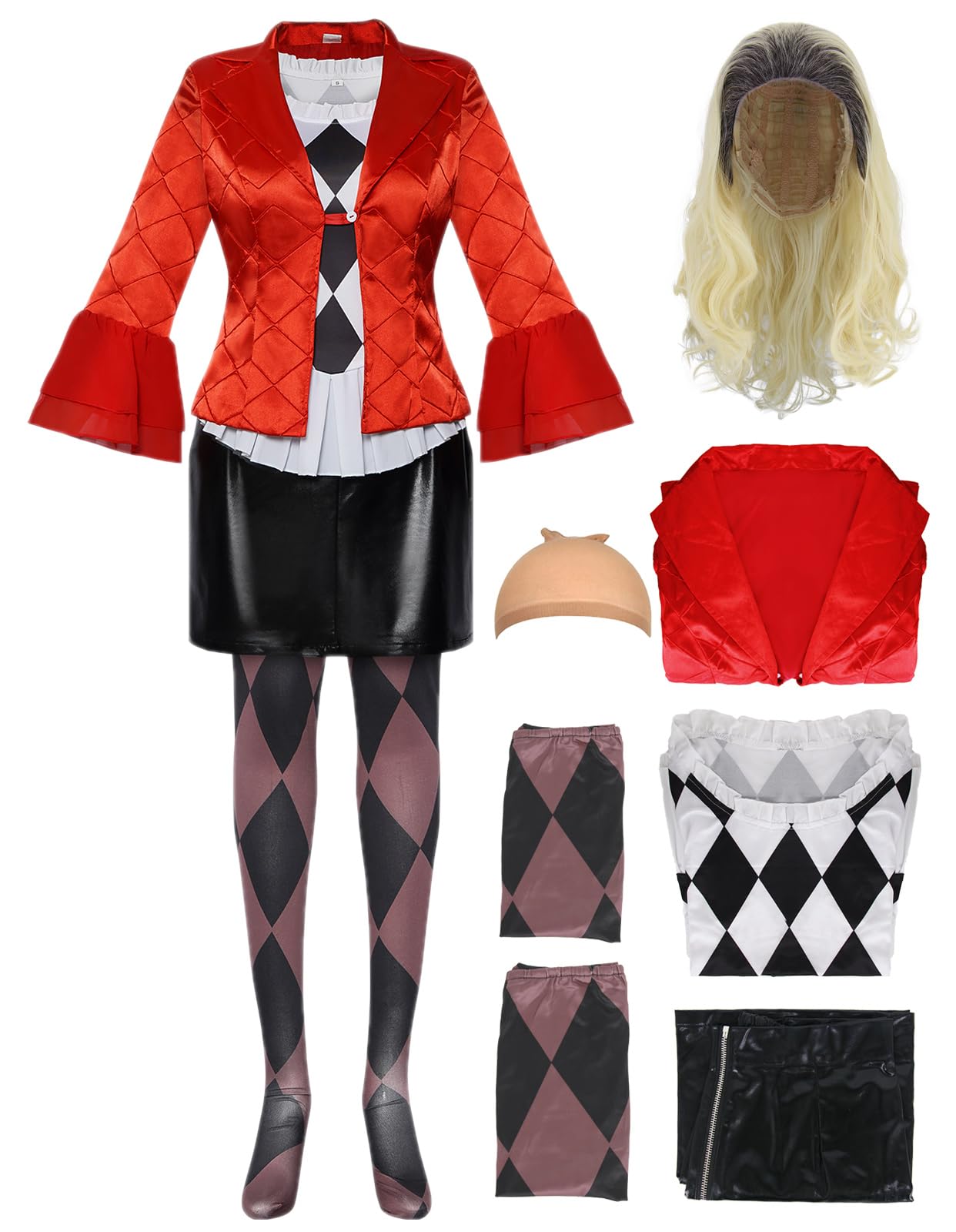 Slivomi Adult Halloween Clown Costume for Women 