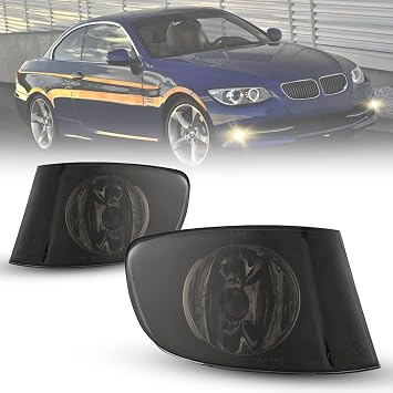 Fog Lights for BMW E92 E93 323i Sedan, 328i 335i 335is Convertible, 328i 328xi 335i 335xi 335is Coupe, 335i xDrive Sedan, All w/o M-Package Bumper, 3 Series Lamps, 2007-2011 Smoke Lens