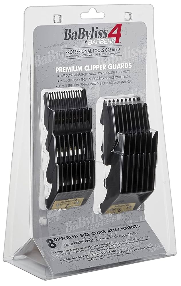 BaBylissPROBaByliss4Barbersプレミアムクリッパーガード Amazon.com: 8 Pack Premium Clipper Guards Fit for