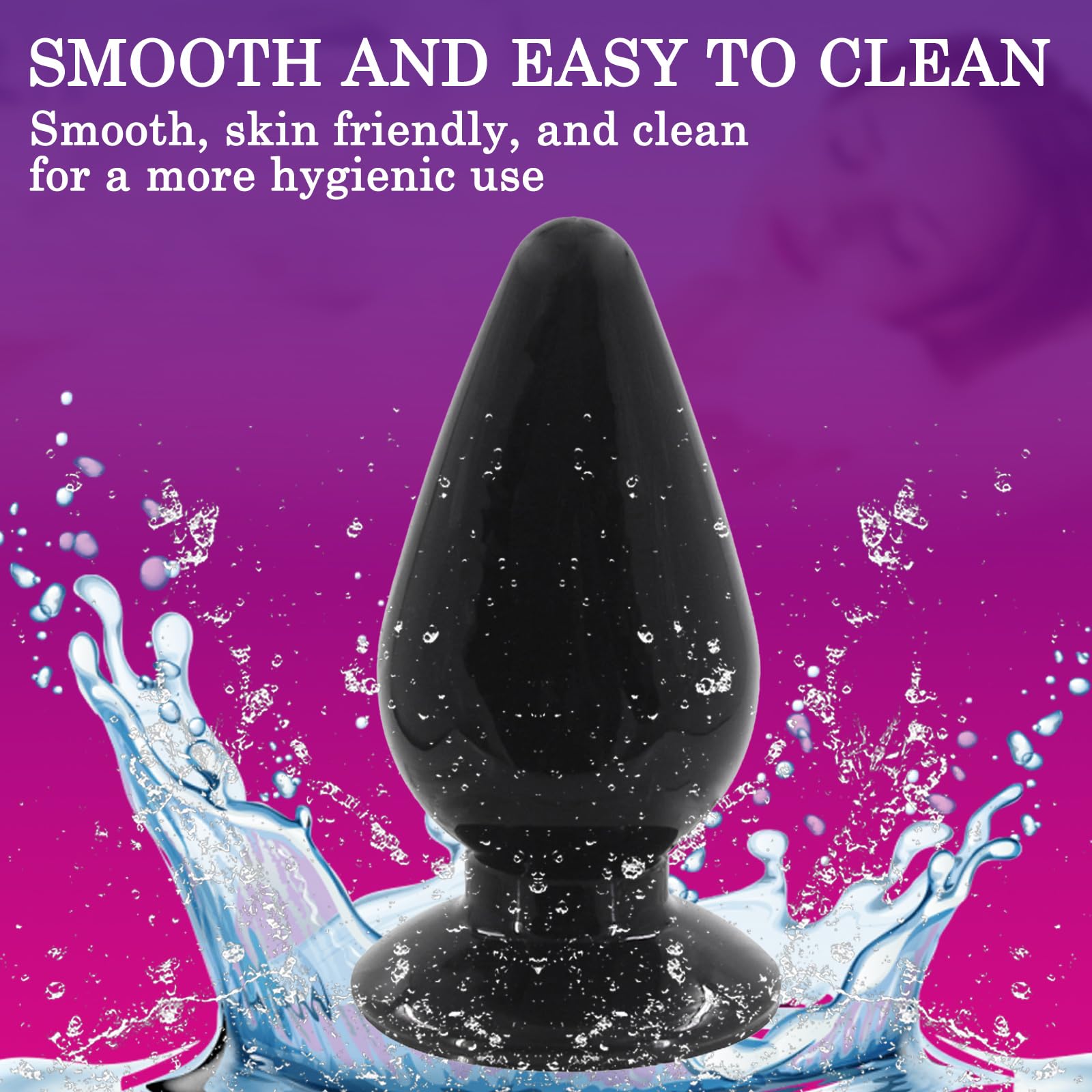 BDSMJOY Extra grande plug anal,Tapón anal cónico con ventosa,pour Femmes Hommes,Juguetes Eróticos para Adultos，extremo Juguetes sexuales de fisting (M)
