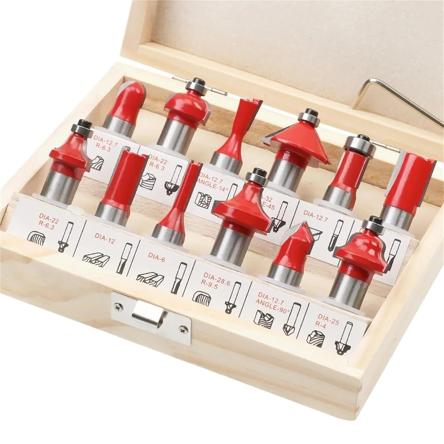 Milling machines, 1 Set-cnc Solid Tungsten Carbide Woodworking Router Bit,Woodworking Engraving Machine,electric Wood Milling,trimming(6pcs-6mm-yellow)