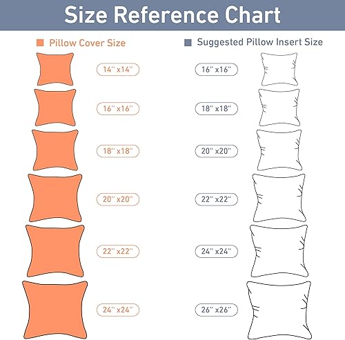 Miniatura 5 de Leeden Juego de 2 rellenos de almohada de 18 x 18 pulgadas, formas de almohada suaves y esponjosas para sofá y cama, rellenos de almohada