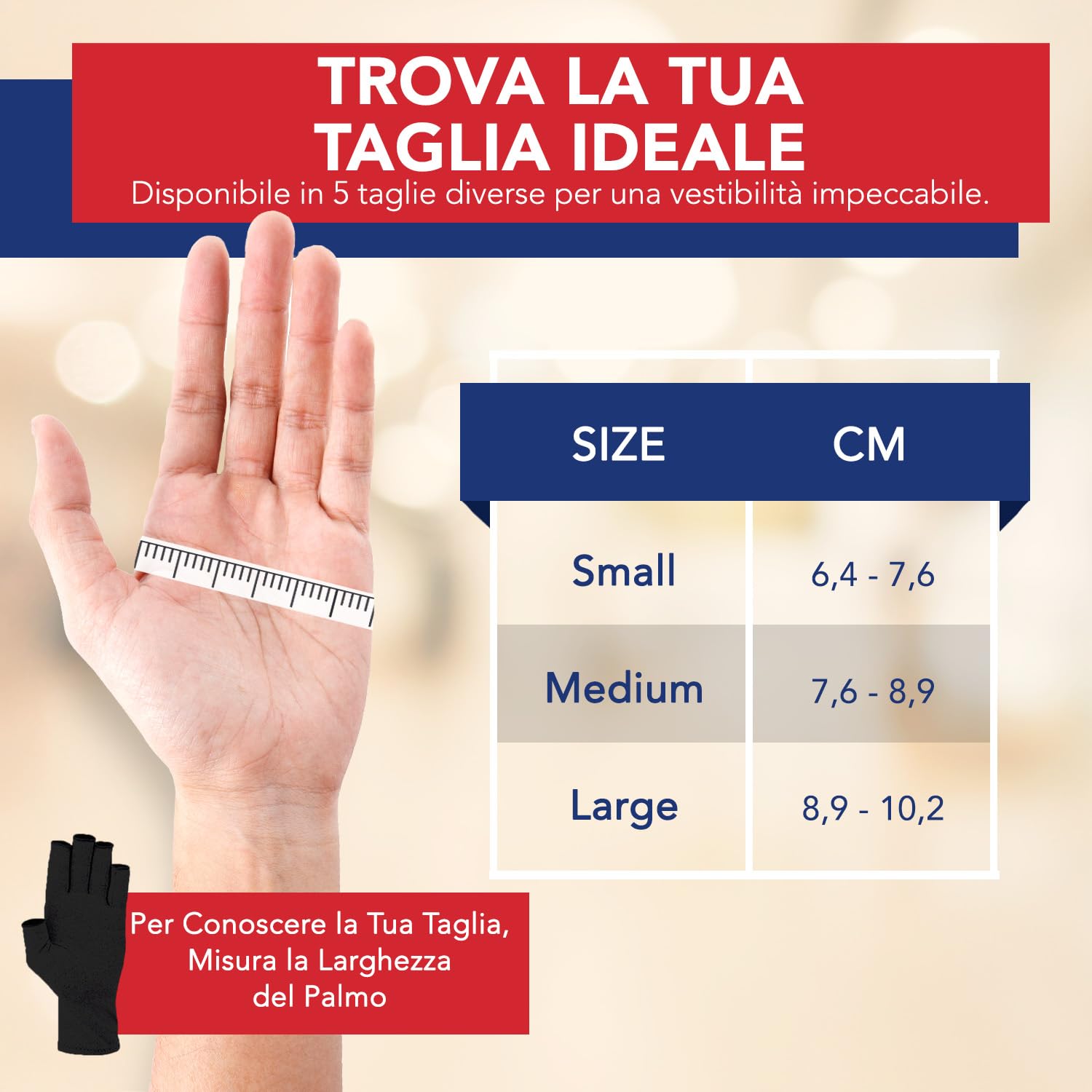 Guanti per Artrosi alle Mani Ideati da Medici – Tutore Tunnel Carpale per Intorpidimento, Gonfiore e Infiammazioni – Polsiera Ortopedica a Compressione, Senza Dita e in Cotone (2 Paia, Taglia M)