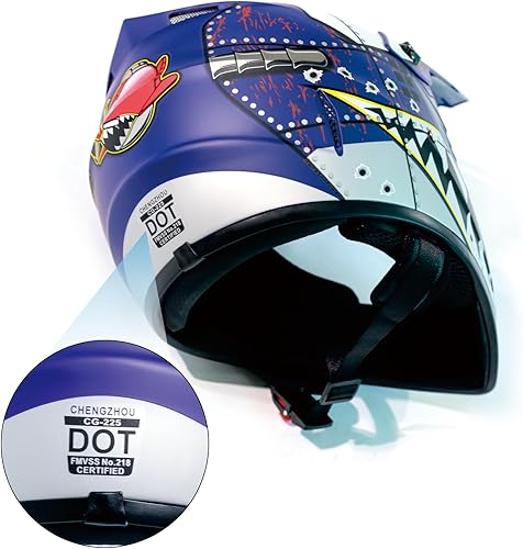 Miniatura 3 de Motocross Helmet DOT Dirtbike ATV Motorcycle Mountain Bike Full Face Helmet with Goggles Gloves Mask