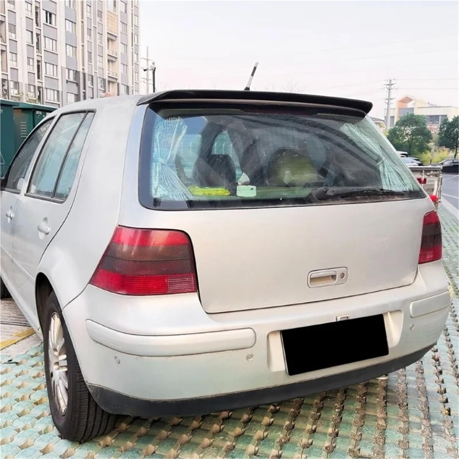 Kompatybilny z VW Volkswagen Golf 4 MK4 standardowy spojler dachowy tylna owiewka ogon warga krzyż granica zewnętrzna modyfikacja samochodu akcesoria do modernizacji(Figure)