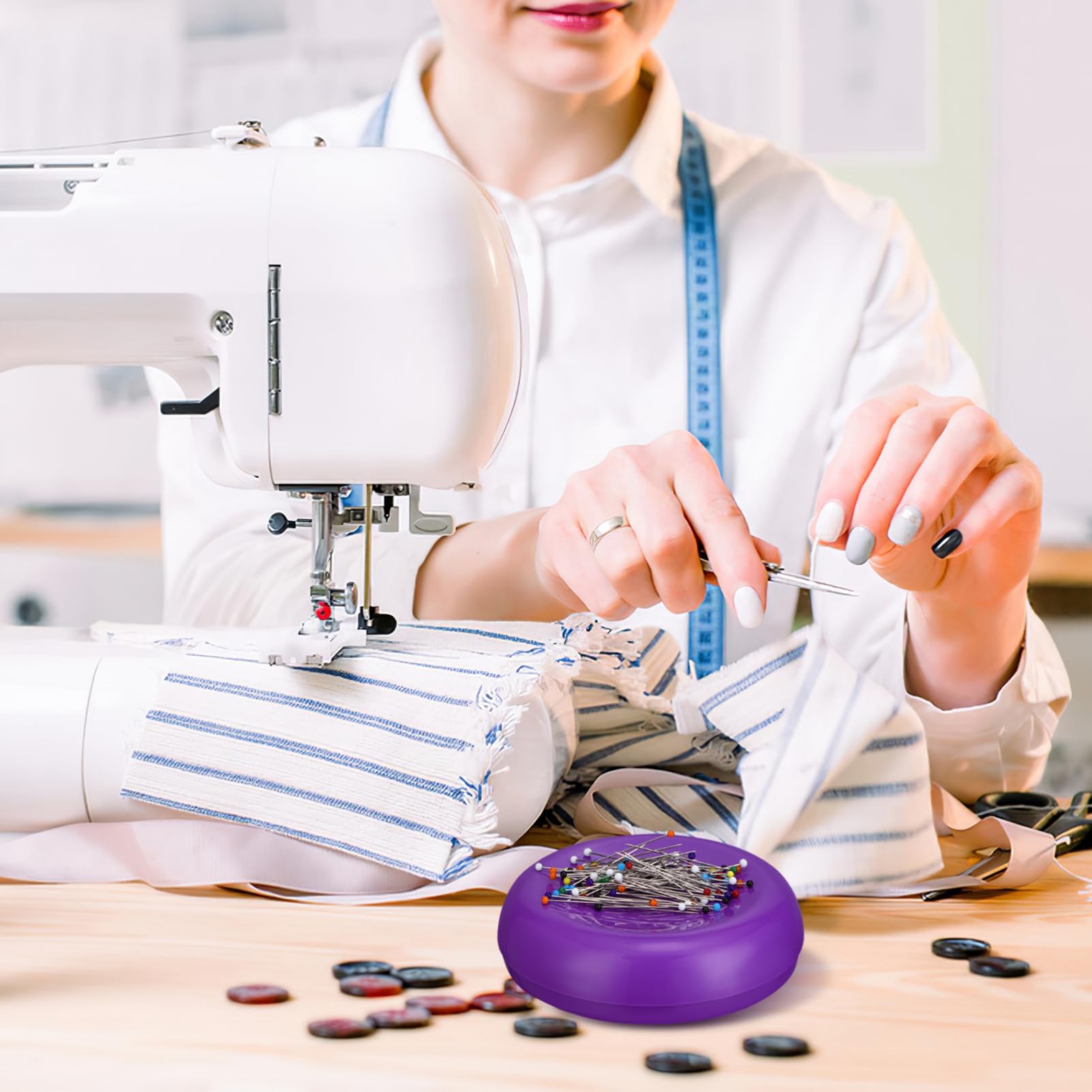 5stücke Magnetisches Nadelkissen Mit Positionierungsnadeln Multifunktionale Aufbewahrungslösung Für Nähzubehör Stark Magnetisch Und Robust Für Verschiedene Nähprojekte