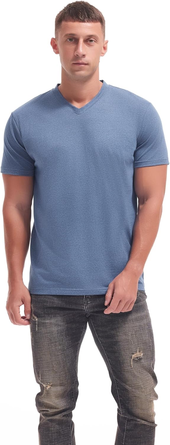 VEIISAR Premium V Neck T Shirts for Men - Modern Fitted Tees Vneck Undershirts - Image 2