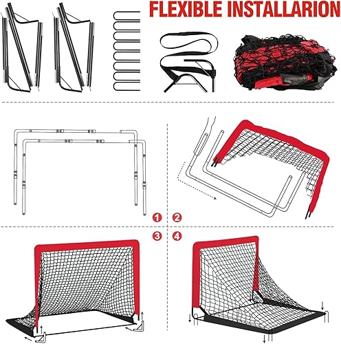 Miniatura 7 de 2 Pack Soccer Goal - Backyard & Indoor Soccer Goals for Kids, Portable Pop Up Soccer Nets Set for Youth & Adult and Outdoor Games and Soccer