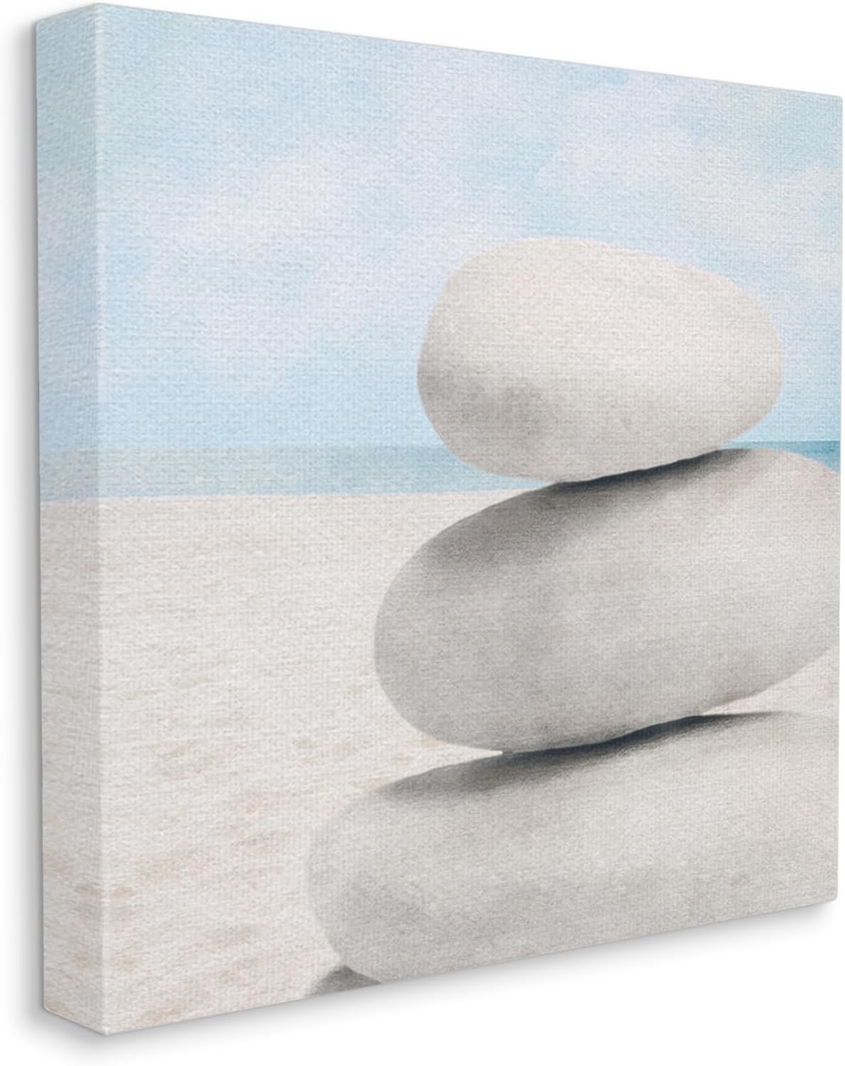 Stupell Industries Coastal Stacked Rocks Canvas Wall Art by LSR Design Studio