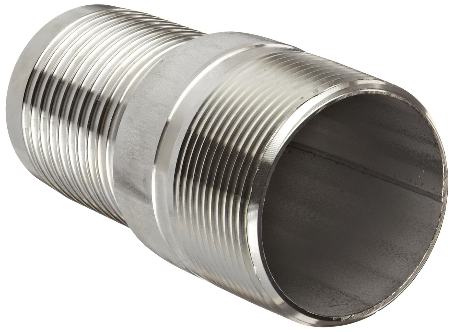 Dixon RST30 Stainless Steel 316 Hose Fitting, King Combination Nipple Threaded End with No Knurl, 2-1/2" NPT Male x 2-1/2" Hose ID Barbed