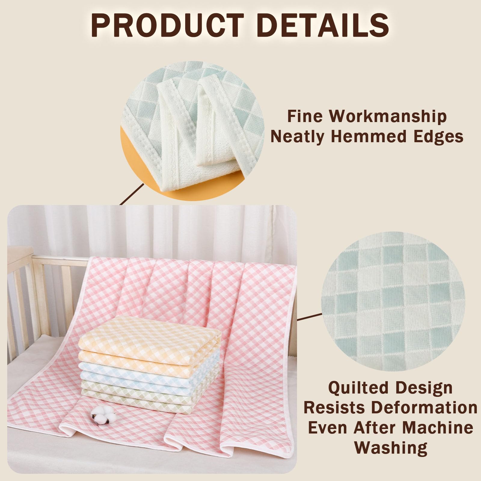 Morbuy Empapadores Cama Adultos Lavables Reutilizables Ultra Absorbente Empapador Protector de Cama Incontinencia para Bebés, Mascotas, Silla de Ruedas, Coche, Sofás, Cuadros (Verde,200x220cm)