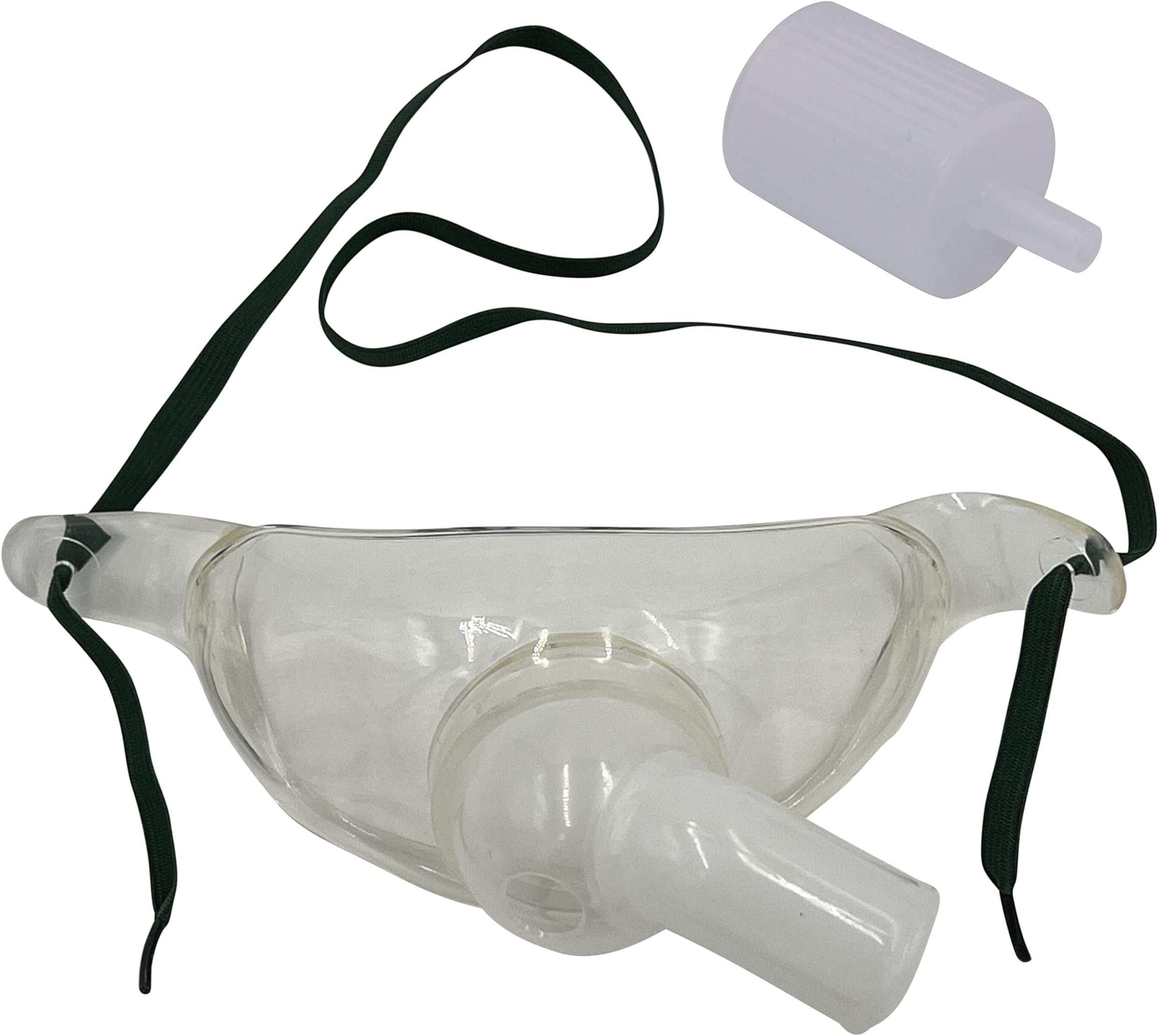 1pk Adult Oxygen Tracheostomy Collar Mask w/Swivel Connector & Tubing Adapter