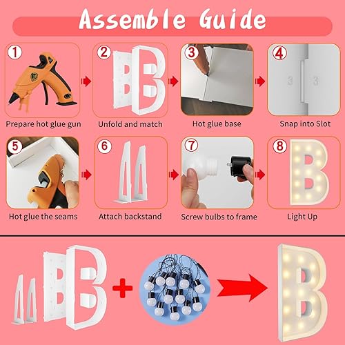 Vista 182 de Marco de números iluminados de 4 pies precortado, números de marquesina gigante, números 7, números de mosaico para globos, decoraciones de Número