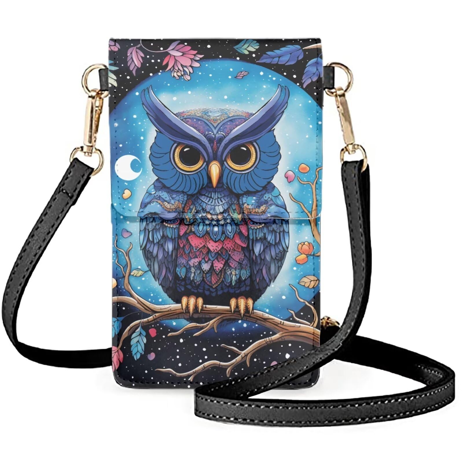 Mini Touchscreen Crossbody Phone Bags for Women with Card Slots Shoulder Bag Purse Leather