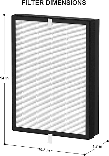Miniatura 5 de TT-AP007 Filtro HEPA de repuesto compatible con purificador de aire TaoTronics TT-AP007, filtración de 4 etapas de carbón activado de alta