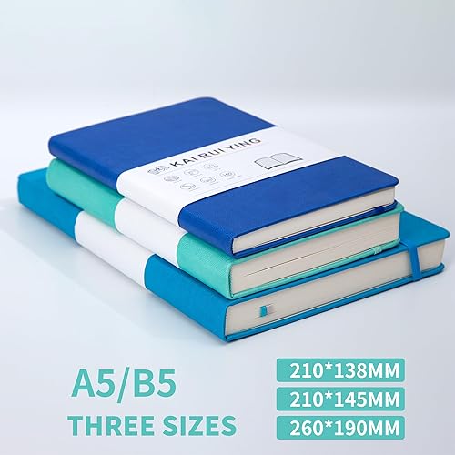 Miniatura 7 de KaiRuiYing Cuaderno rayado con soporte para bolígrafo, diarios de 320 páginas para escribir cuadernos A5, cuadernos universitarios a rayas para la