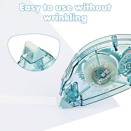 Miniatura 3 de YUXIANLB Paquete de 4 rodillos de cinta de doble cara, adhesivo permanente para álbumes de recortes, suministros de diario para manualidades,