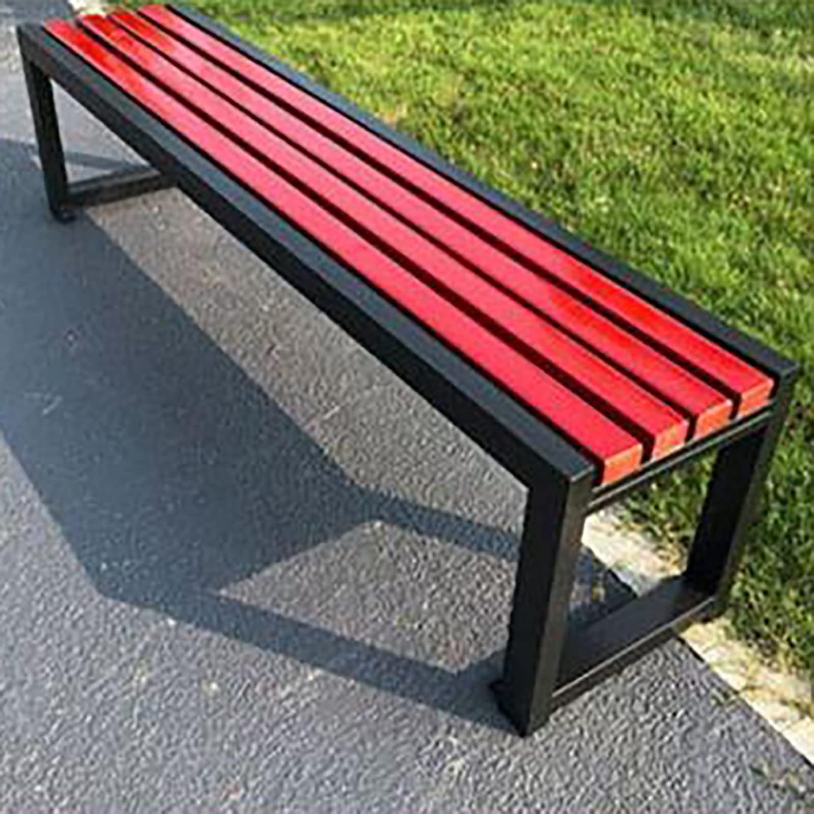 Banc de jardin en métal résistant aux intempéries de 120 cm pour pelouse